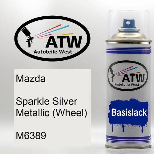 Mazda, Sparkle Silver Metallic (Wheel), M6389: 400ml Sprühdose, von ATW Autoteile West.